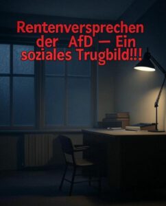 Rentenversprechen der AfD - Ein soziales Trugbild.
