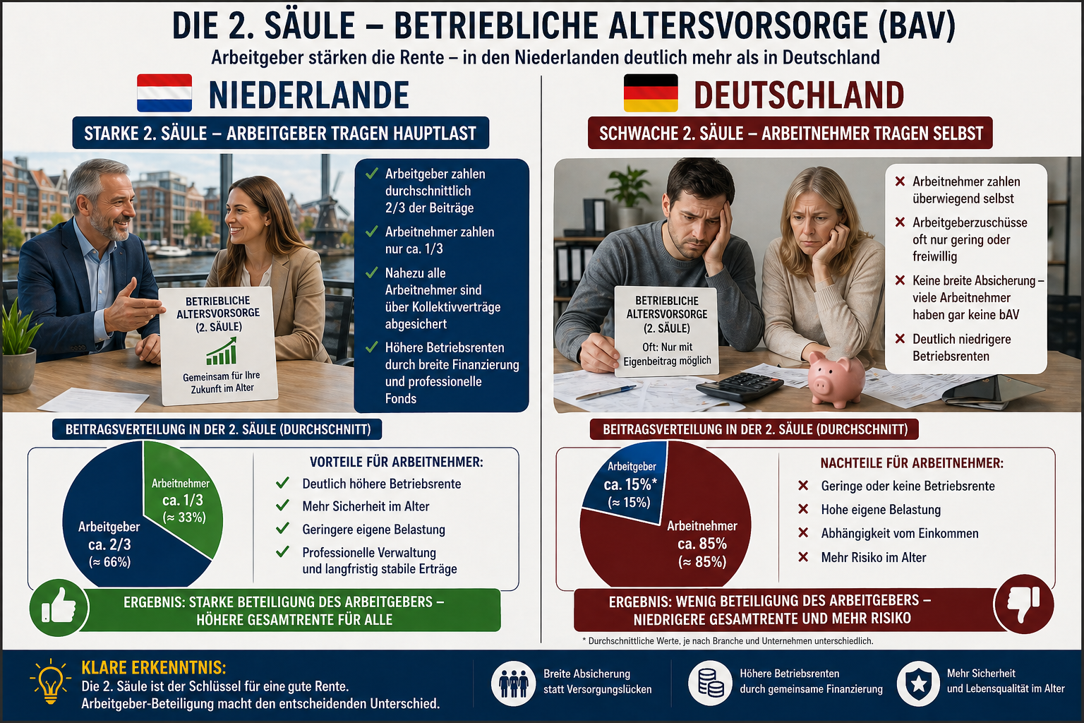 Teil 3a: Gesetzliche Rente in den Niederlanden – Vergleich mit Deutschland:
