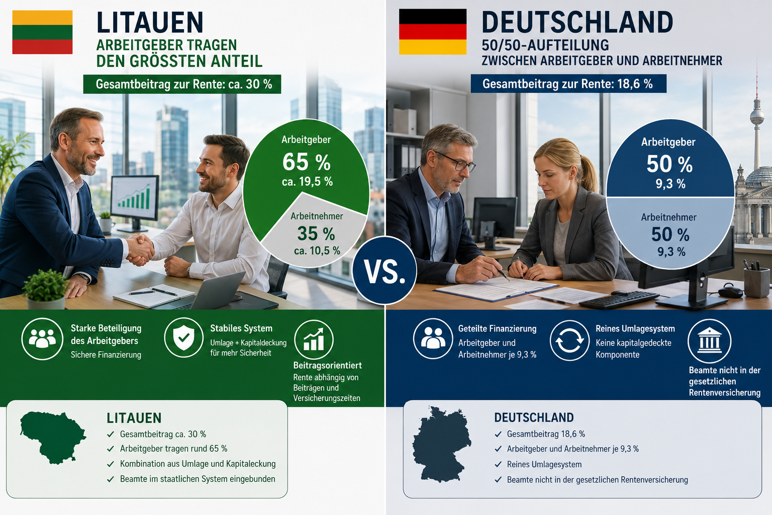 Teil 13a: Gesetzliche Rente in Litauen – Vergleich mit Deutschland