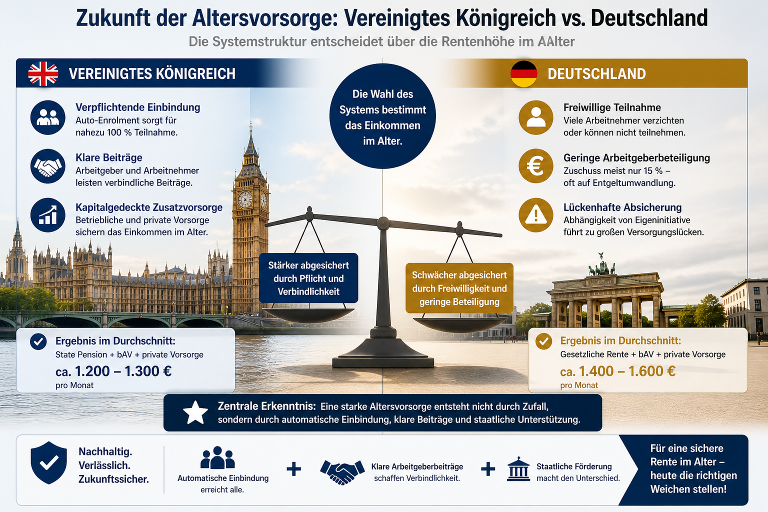 Teil 6b: Betriebliche Altersversorgung (bAV) im Vereinigten Königreich – Vergleich mit Deutschland