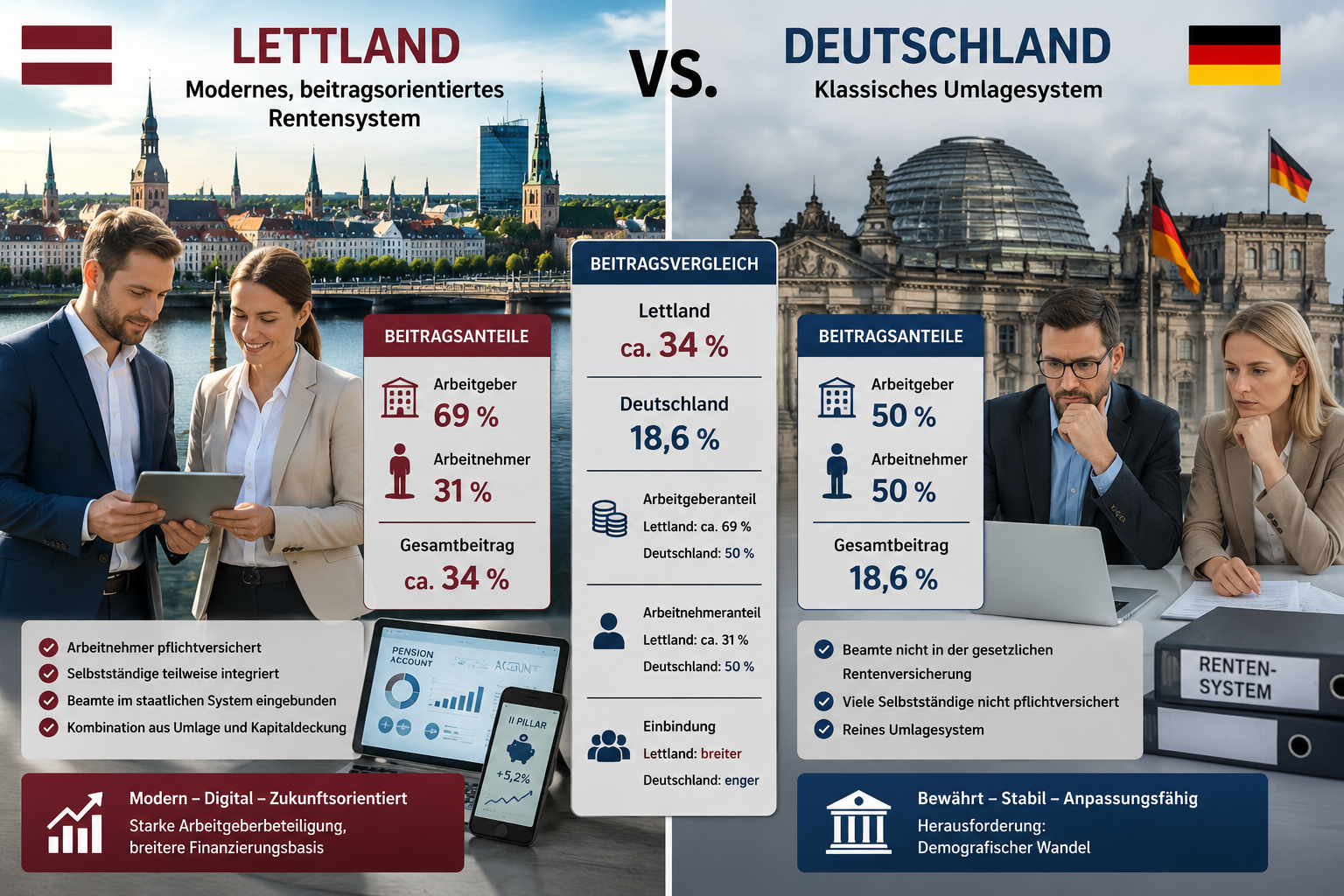Teil 12a: Gesetzliche Rente in Lettland – Vergleich mit Deutschland
