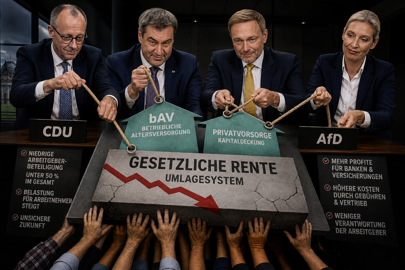 RENTE UNTER BESCHUSS: Wie Arbeitgeber und Politik den Generationenvertrag systematisch aushöhlen