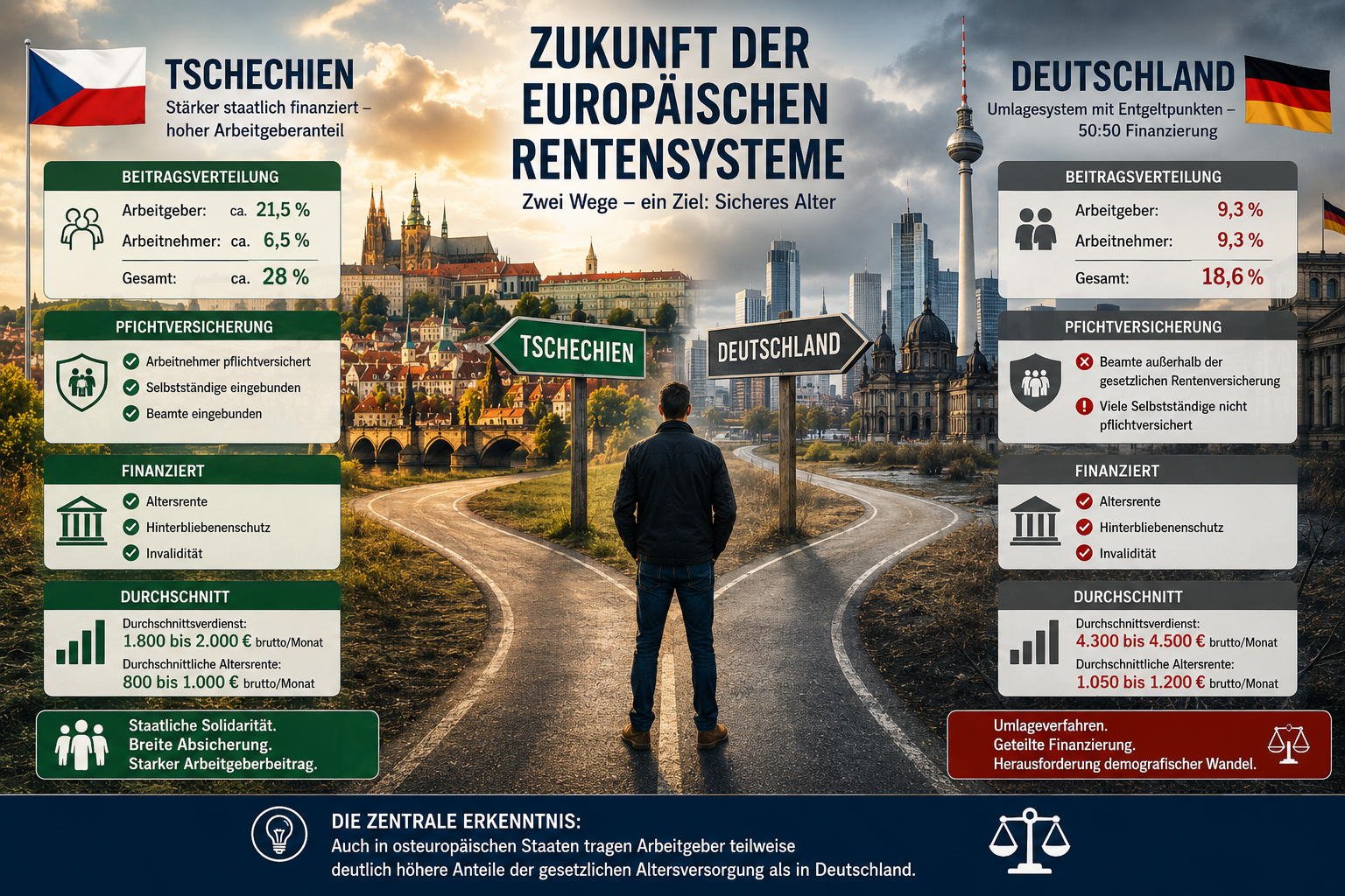 Teil 18a: Gesetzliche Rente in Tschechien – Vergleich mit Deutschland