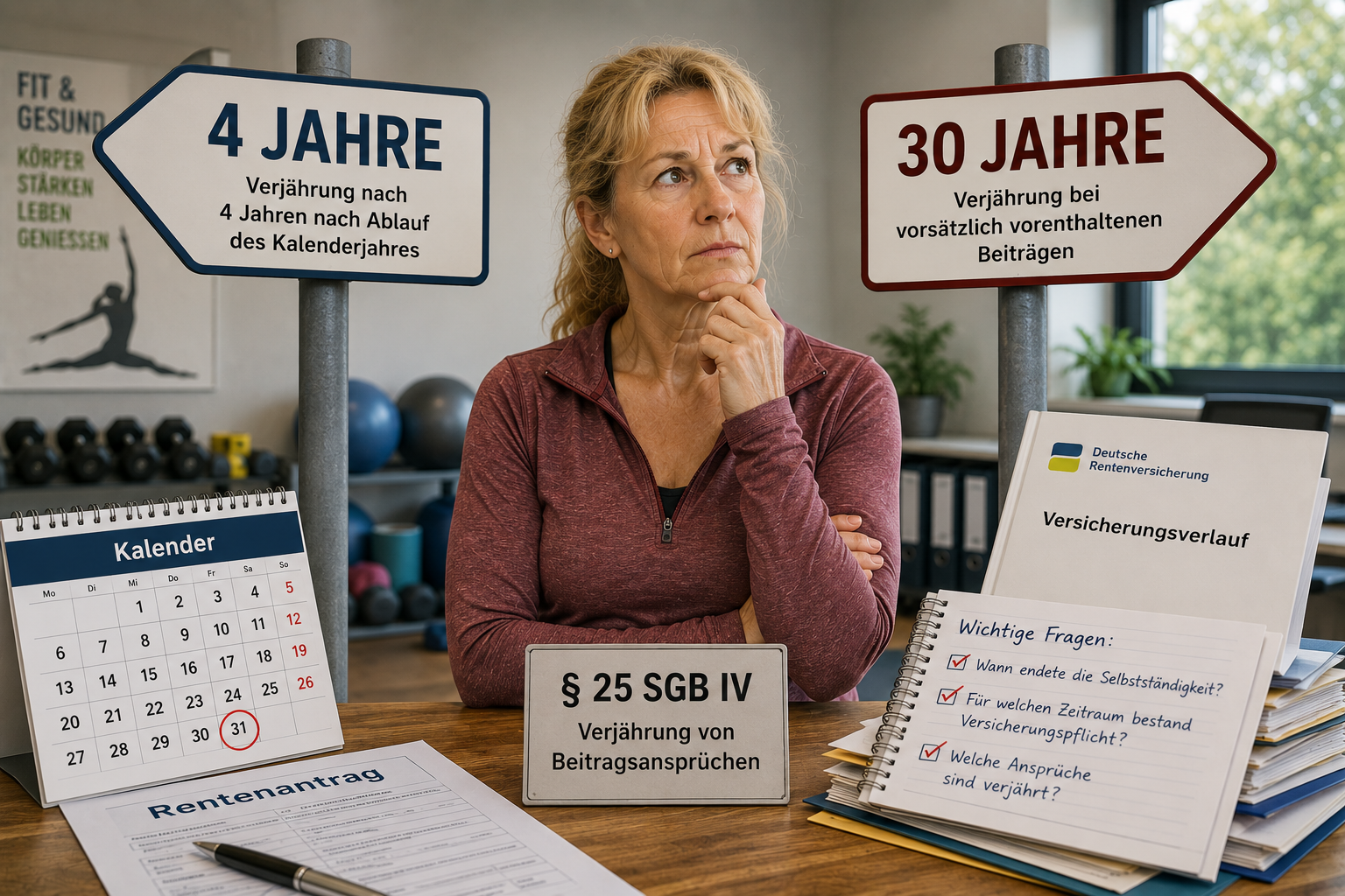 Fitnesslehrerin und Rentenversicherung – warum der Zeitpunkt des Rentenantrags entscheidend sein kann