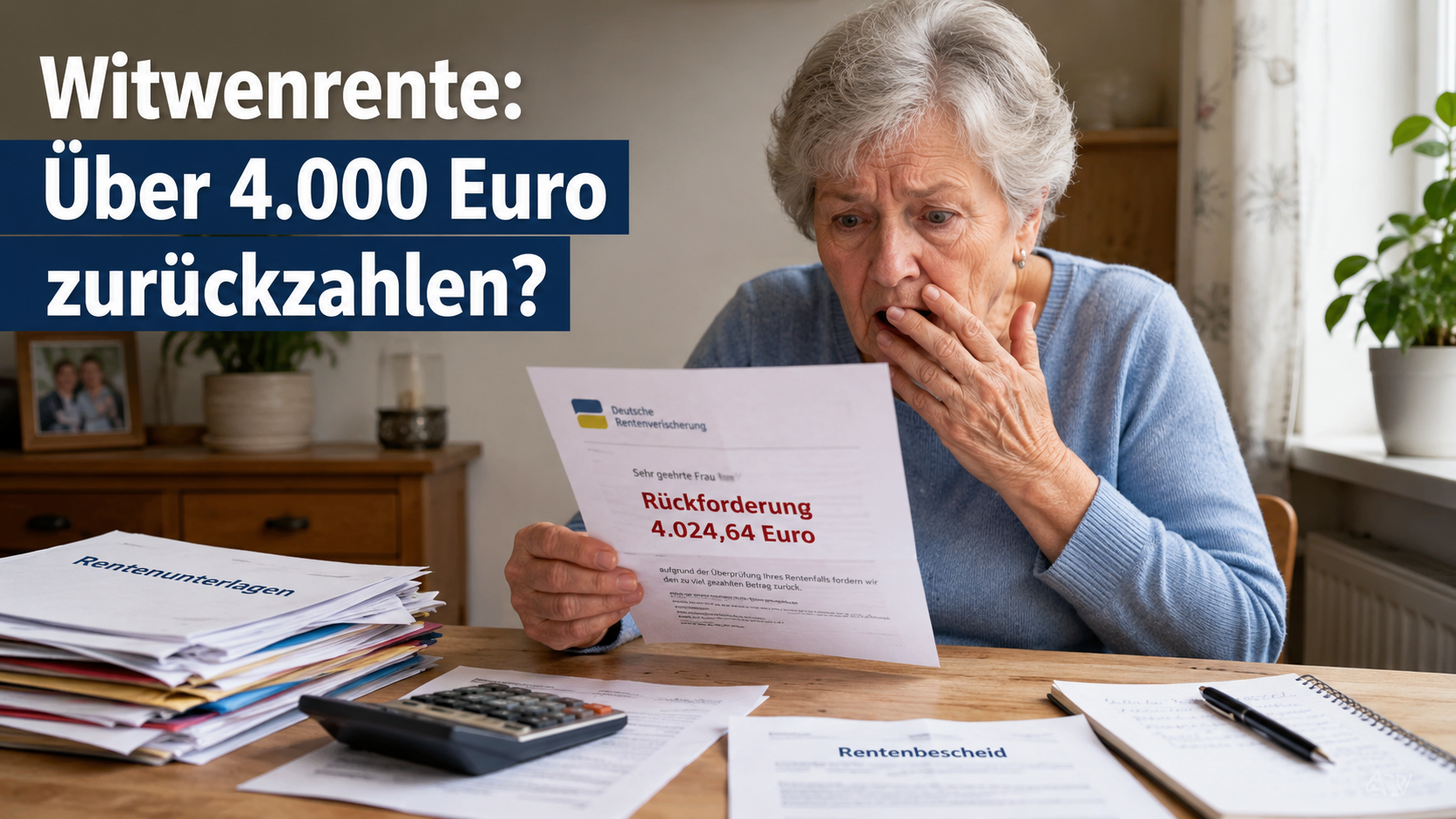 Witwenrente: Rentenversicherung fordert über 4.000 Euro zurück – und scheitert vor Gericht.