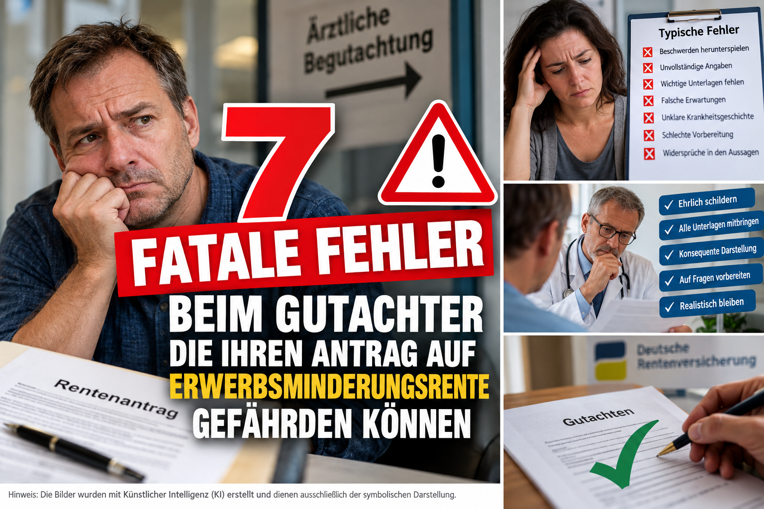 EM-Rente: Diese Fehler beim Gutachter können Ihren Rentenantrag gefährden